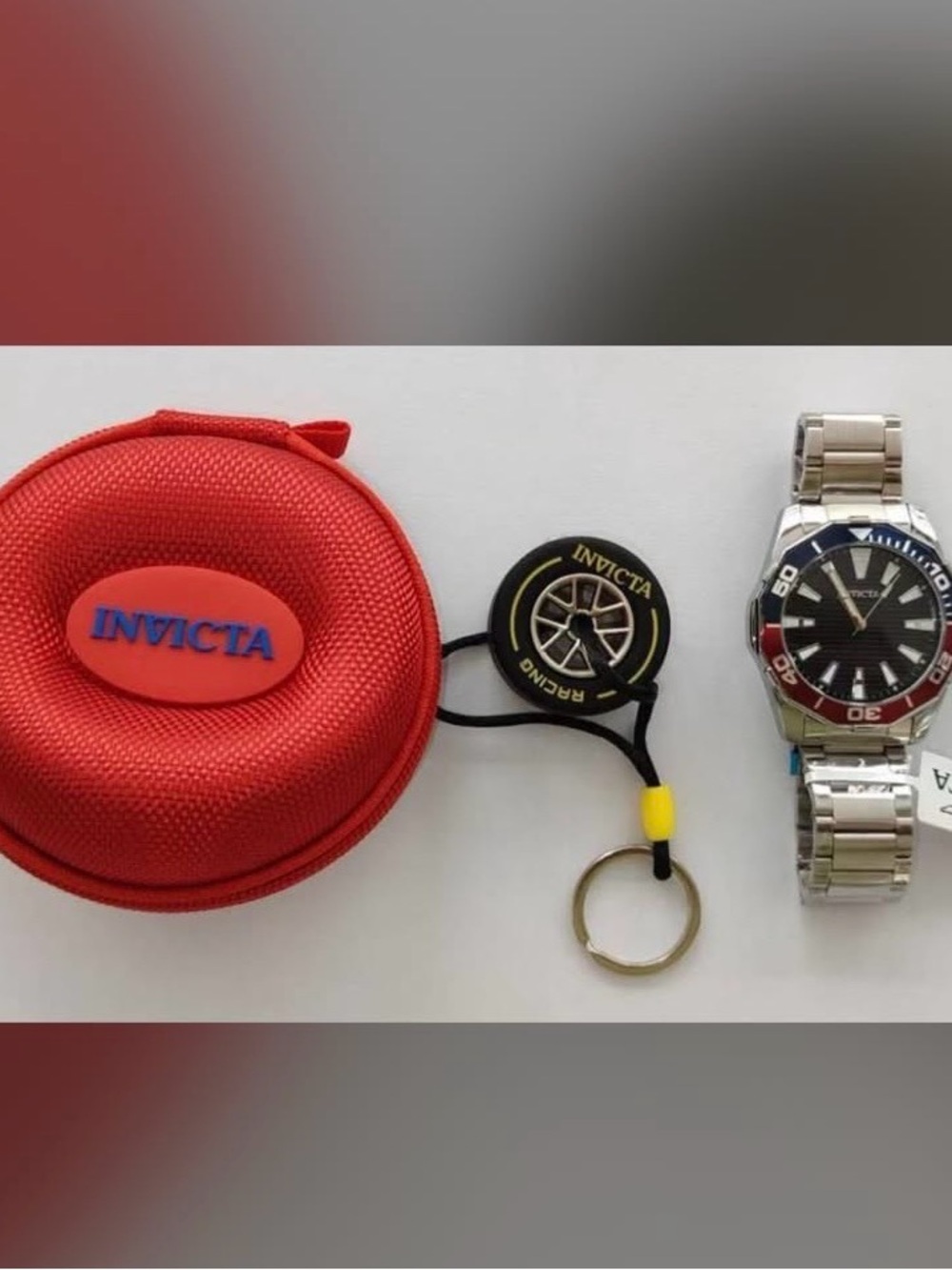 Invicta Men's Pro Driver Men’s Watch 46mm W/ Red Travel Case Heavy Duty